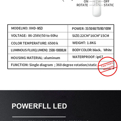 Custom Led HD Gobo Logo Projector Indoor Outdoor Ip67 Waterproof Rotating Advertising Image Projection Light For Floor Wedding