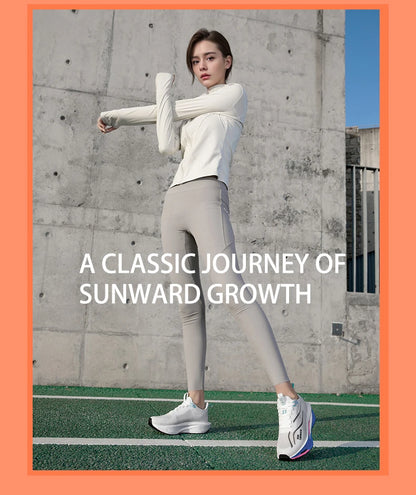 Unisex Carbon Board Running Shoes Professional Marathon Lightweight Bouncing Pad Breathable Ladies Stable Support Sports Shoes