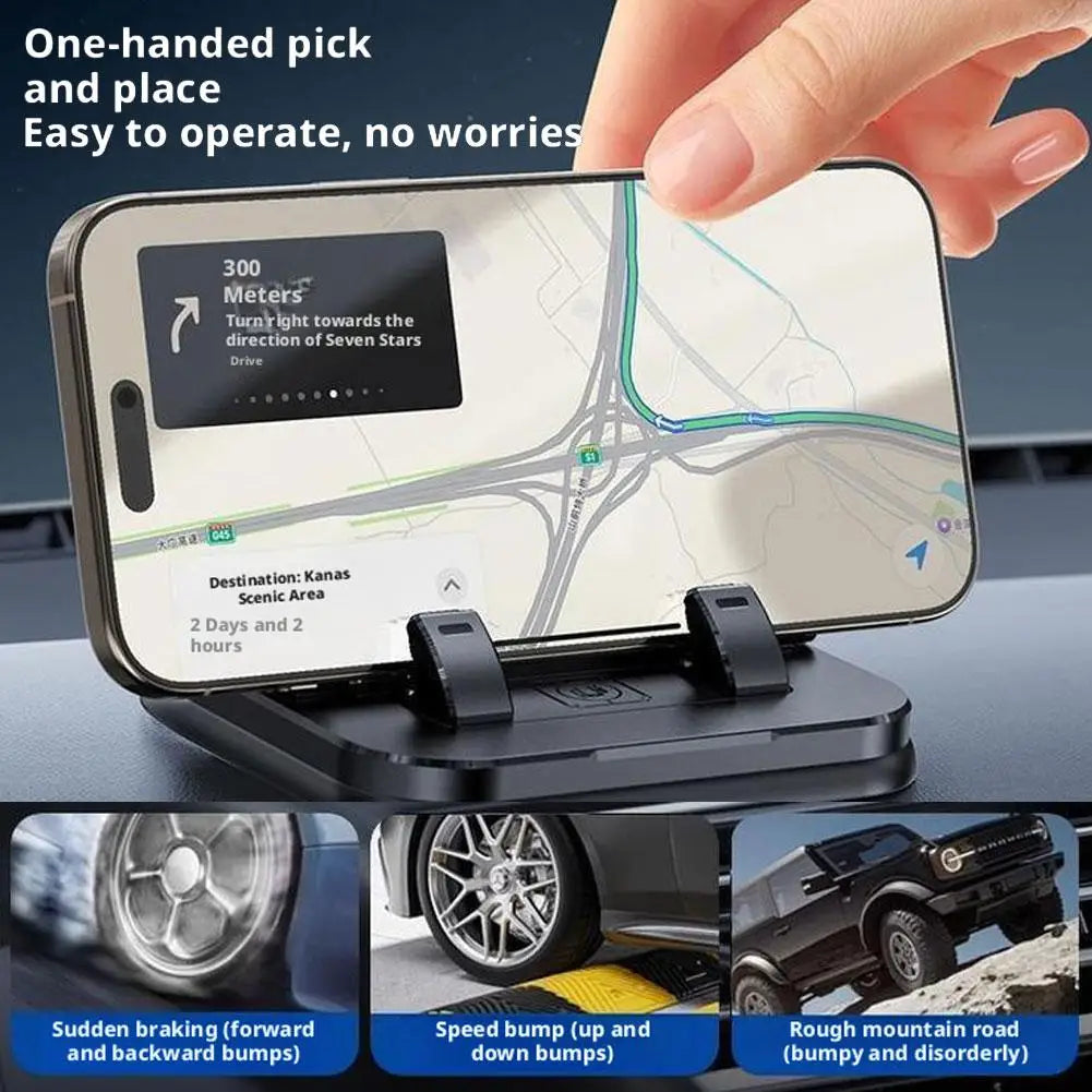 360° Rotatable Universal Car Phone Holder with Number Plate Dashboard Mount Easy Install Vehicle Mobile Phone Holder Practical