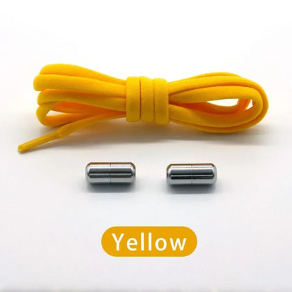 Elastic No Tie Shoelaces Semicircle Shoe Laces for Kids and Adult Sneakers Shoelace Quick Lazy Metal Lock Laces Shoe Strings