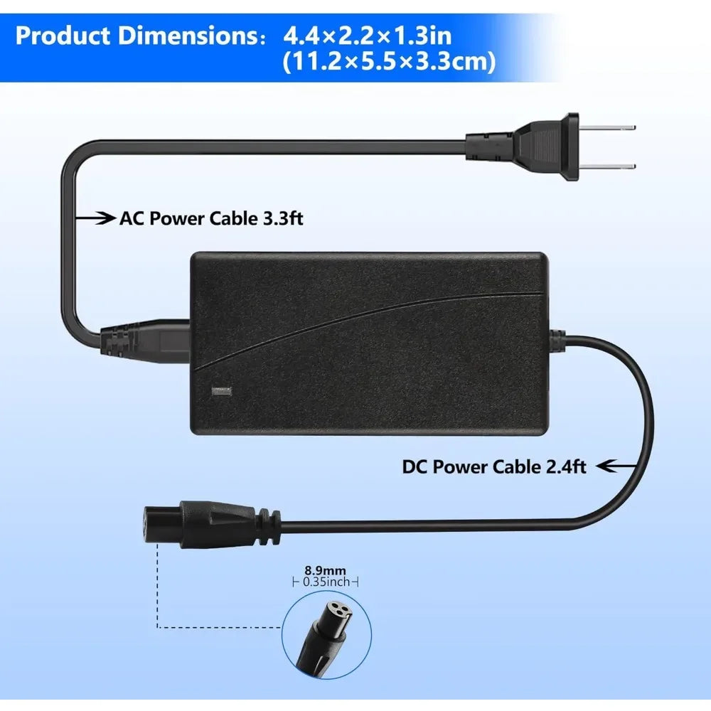 New 42V 2A Universal Lithium Battery Charger For 36V Hoverboard Self-Balancing Scooter 100-240V AC Power Supply Adapter EU US