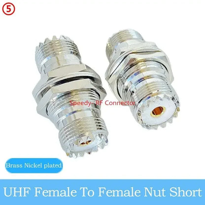 UHFmale Female SO239 PL259 Connector UHF 3 Way Splitter UHF 4-hole Panel Mount Flange RF Coaxial Pure Copper High Quality