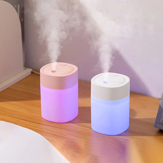 200ml Mini Air Humidifier with Night Light Essential Oil Diffuser USB Mist Maker Car Air Freshener for Bedroom Office by PDG ibma