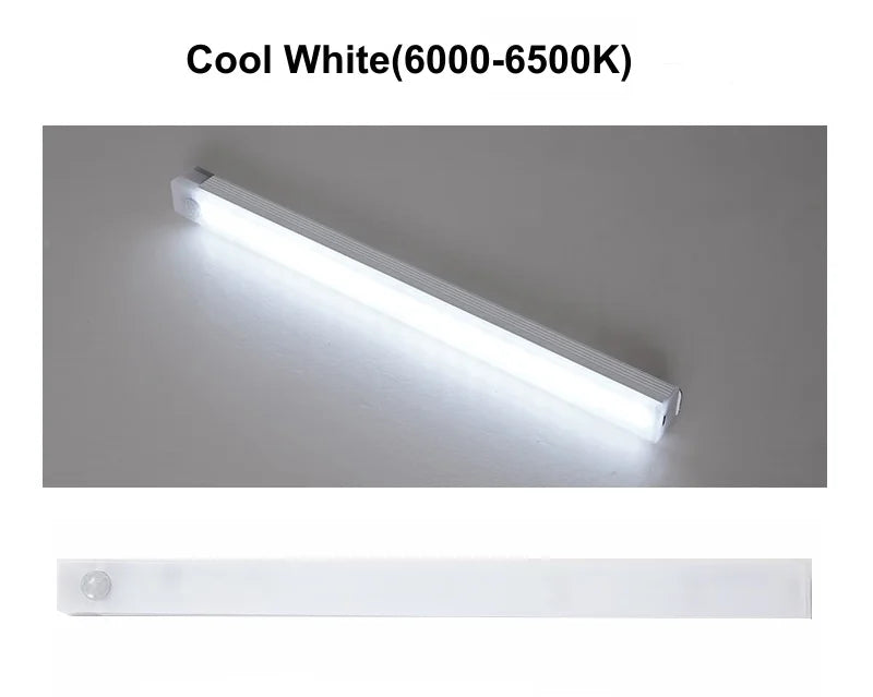 AITHEA USB Rechargeable PIR Motion Sensor LED Bar Lights Dimmable Detector Night Light Portable Induction Cabinet Lamp for Room