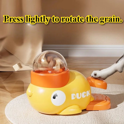 Pet slow food bowl, duck dog snack dispenser, slow anti-swallowing dog food feeder interactive feeder for small and medium pets