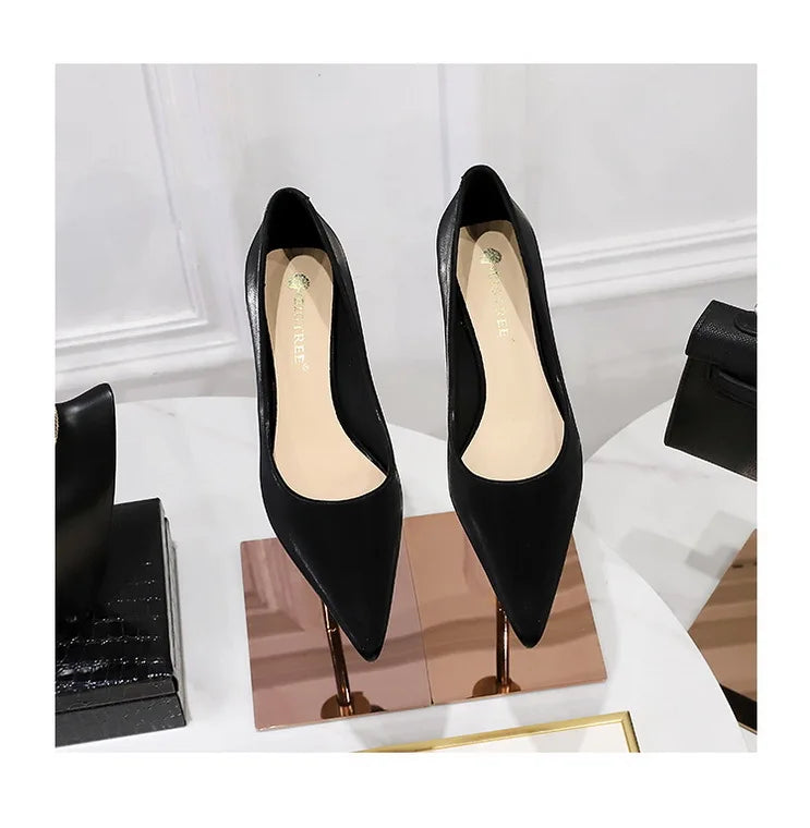 BIGTREE Shoes Women 4.5 Cm Heels Pointed Toe Woman Pumps Fashion Kitten Heels Large Size 34-43 Sexy Mid Heeled Female Shoes 2026