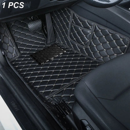 Custom Automotive Car Floor Mats For VW Golf 4 1999 2000 2001 2002 2003 Auto Luxury Leather Men Women Car Mats Full Coverage