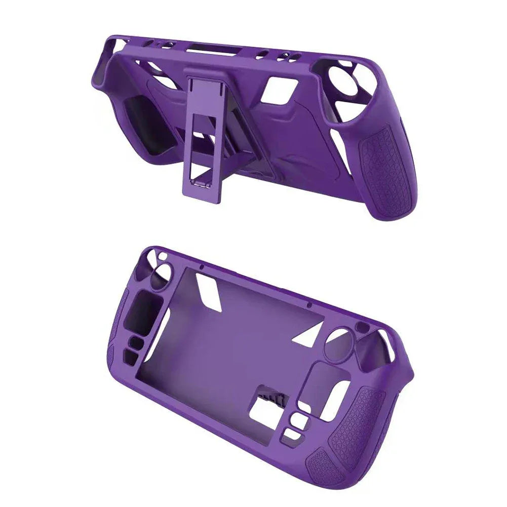 Console Protector Case For Steam Deck Host Anti-Slip Soft Shell Protective Case With Holder Stand For Steam Deck Game Console