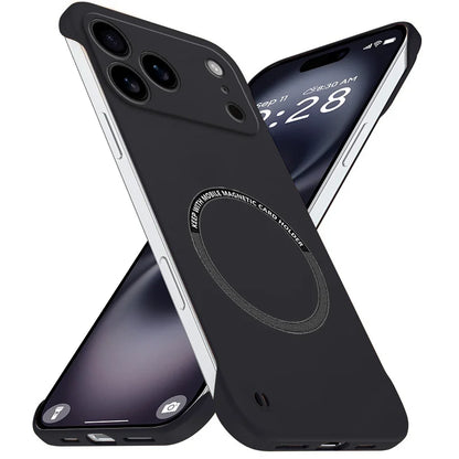 Magnetic Slim for iPhone 17 Pro Max Air Frameless Phone Cases Matte Anti-Scratch Hard PC Cover iPhoneAir 17Pro Shockproof Armor