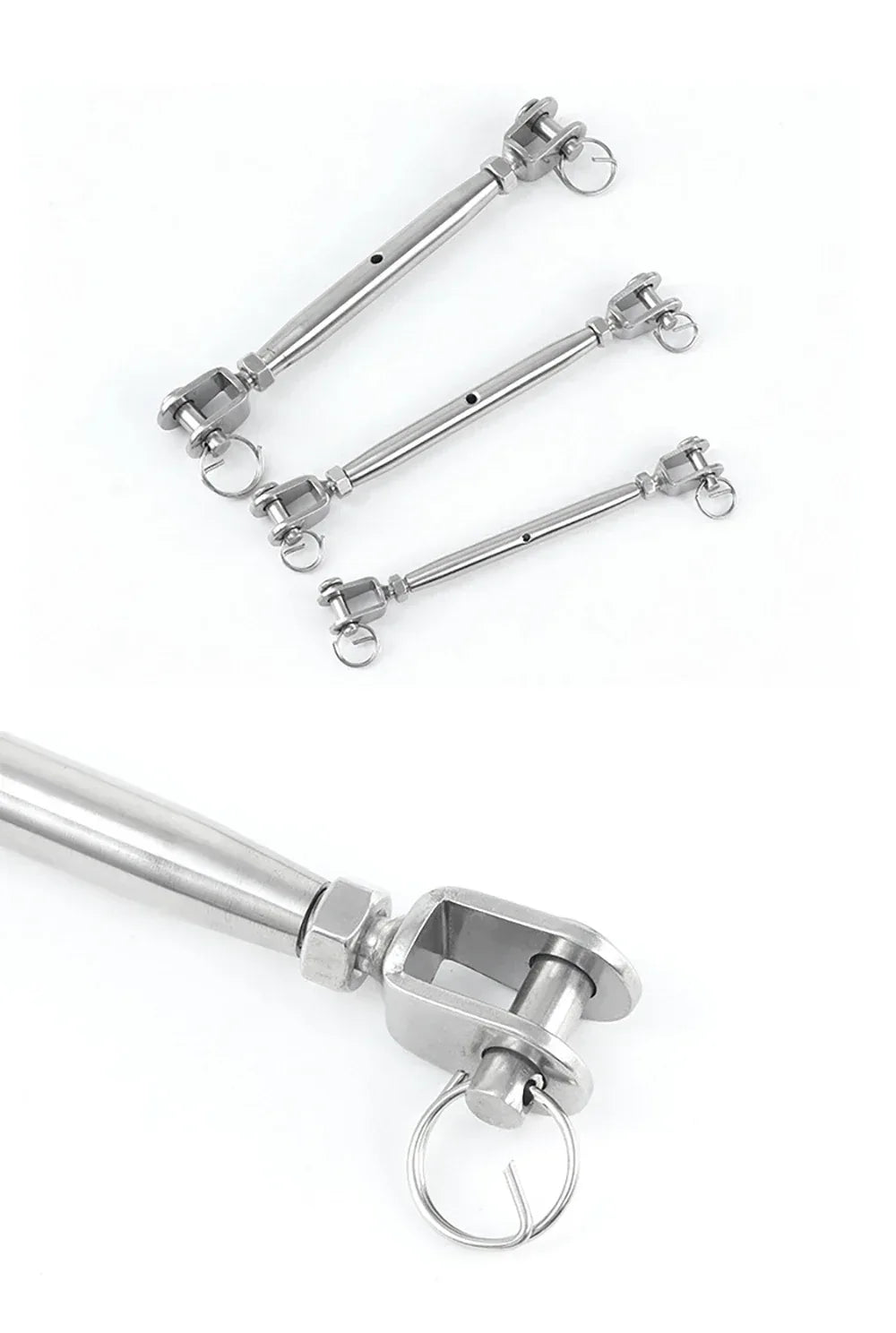 304 Stainless Steel Marine Closed Body Jaw Turnbuckle M5 M6 M8 M10 M12 M14 M16 for Rigging Screw Jaw Barrel Strainers