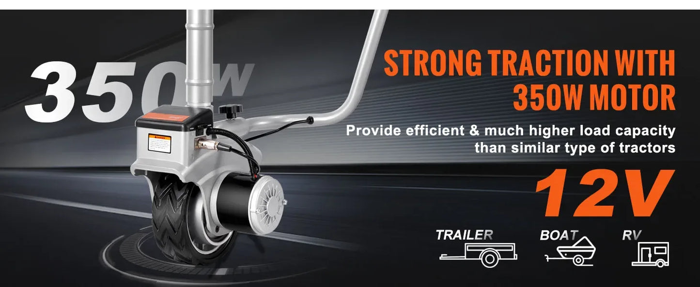 SucceBuy 5000lbs Electric Trailer Dolly 12V Trailer Jockey Wheel with 22 ft/min Speed & Adjustable Height for Moving Caravan