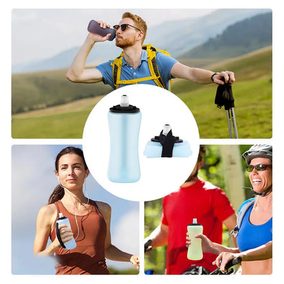 Foldable Outdoor Sports Water Bottle Outdoor Cycling Sport Food Grade Water Bottle Silicone Mountaineering Portable Water Bottle