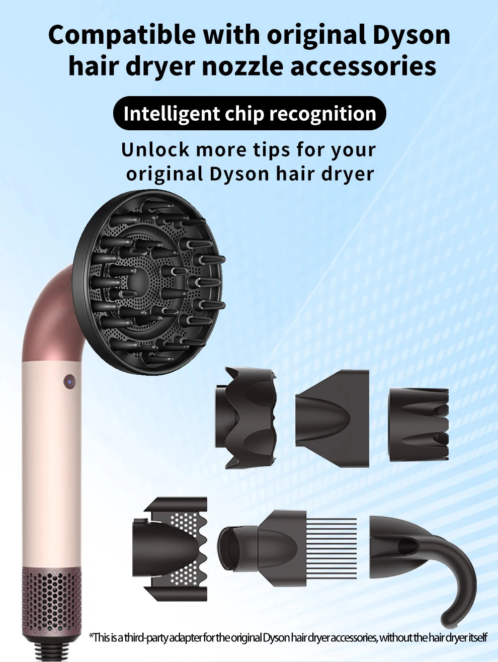 Suitable for Dyson Hair Dryer Drying Cover Hd17 Anti-Flyaway Diffuser Nozzle Dyson Styling Hair Dryer Hd18 Accessories