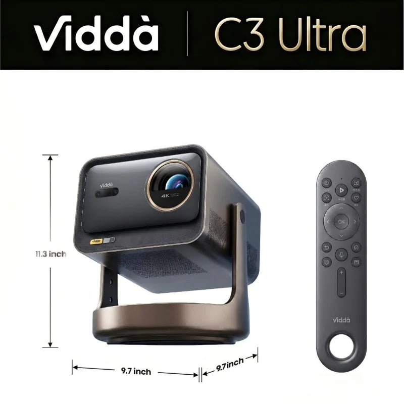 2026 C3 Ultra Native 1080P Projector 1000 CVIA Lumens 120Hz MT9669 Chip 4GB+64GB LCD Projector Eye-Care Auto Focus Keystone