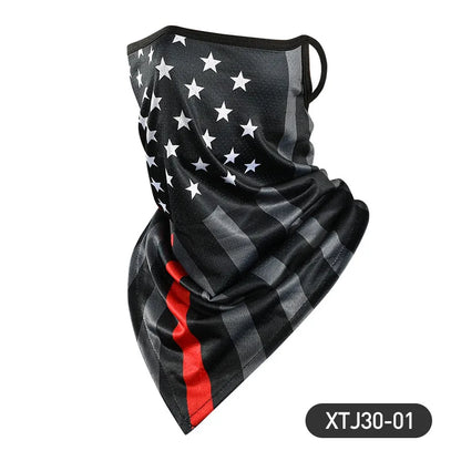 Motorcycle Cycling Face Mask for Men Neck Gaiter Scarf Skull Cap Sun Protection Cover Running Balaclava Bandana with Ear Loops