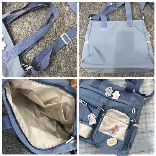 Waterproof Canvas Women Handbags Shoulder Bag Nylon Ladies Messenger Bag Oxford Crossbody Bags Tote Book Bags for Girls Satchels by PDG ibma
