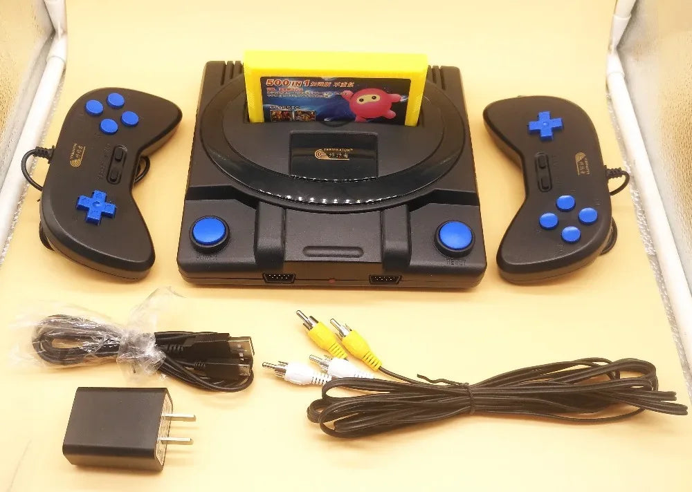 8bit FH-008 Retro AV output TV Video Game Console for FC Games with 2 Gamepads Built-in 88 Games support yellow game cartridge