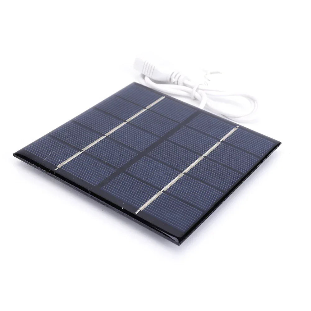 3/5W Battery Charger Solar Panel USB Output Polycrystalline Solar Panel Mobile Power Supply Lightweight for Charger 3.7V Battery