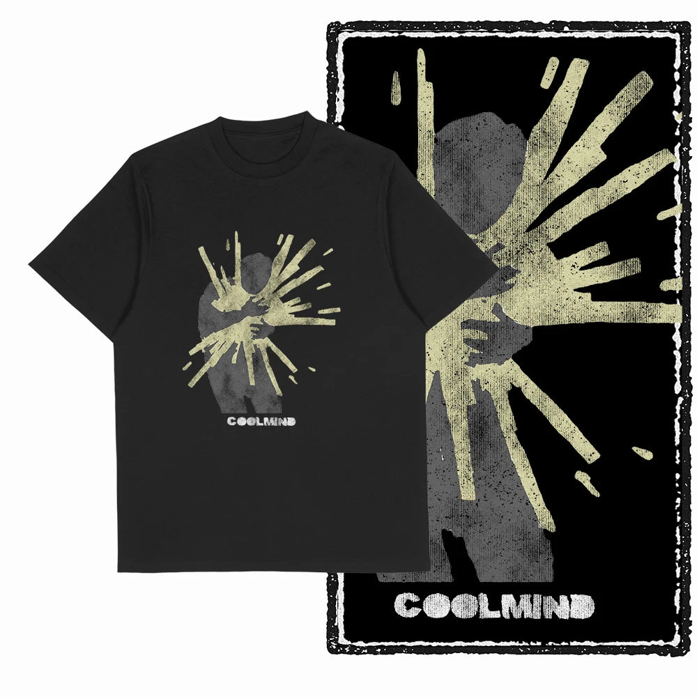 Coolmind U4 Streetwear Cool Print Exclusive Graphic T shirt fo men 100% Cotton Big Size vintage BLACK men's novelty tee shirt