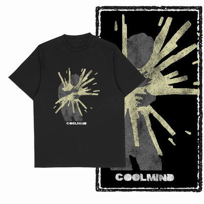 Coolmind U4 Streetwear Cool Print Exclusive Graphic T shirt fo men 100% Cotton Big Size vintage BLACK men's novelty tee shirt