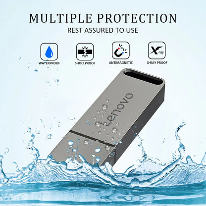 Lenovo Metal 64TB U Disk Flash Drive USB 3.0 High Speed File Transfer 16TB 8TB Ultra-large Capacity Waterproof Mechanical Style