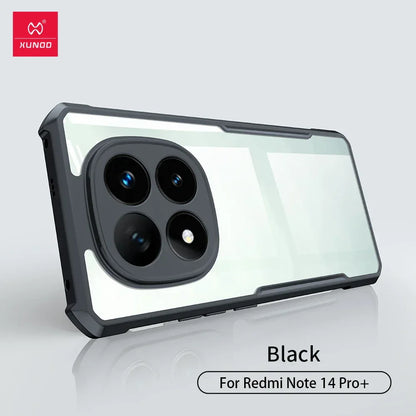 Xundd Phone Case For Xiaomi Redmi Note 14 Pro Shockproof Bumper Protective Cases Luxury Plain Transparent Cover,For Redmi Note14