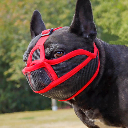 Summer French Bulldog Short Nosed Adjust Pet Muzzle for Dogs Face Shield Pug Mascotas Accessories Prevent Accidental Ingestion