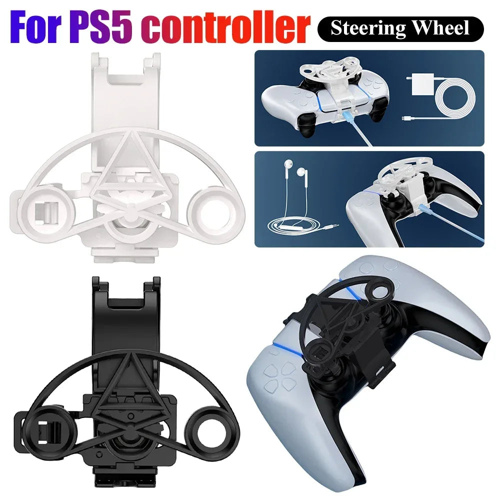Mini Steering Wheel for Sony PS5 Game Controller Accessories 3D Printing Racing Games Steering Wheel Replacement Enhanced Gaming