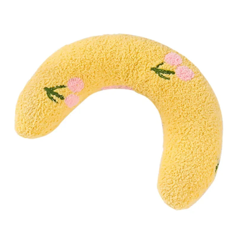 Warm Fluffy Pet Neck Pillow Comfortable U-Shaped Cushion for Cats Dogs Anxiety Relief and Deep Sleep