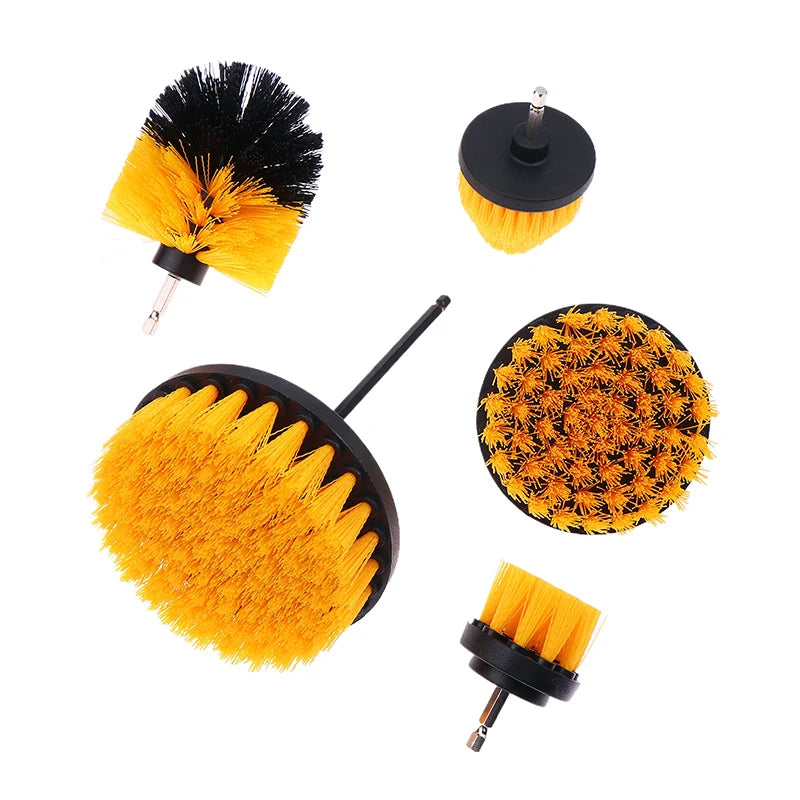 Electric Scrubber Grill Brush Kit 2/3.5/4'' Power Cleaning Brush for Car Bathroom Floor, Tub Shower Grout Nylon Attachments