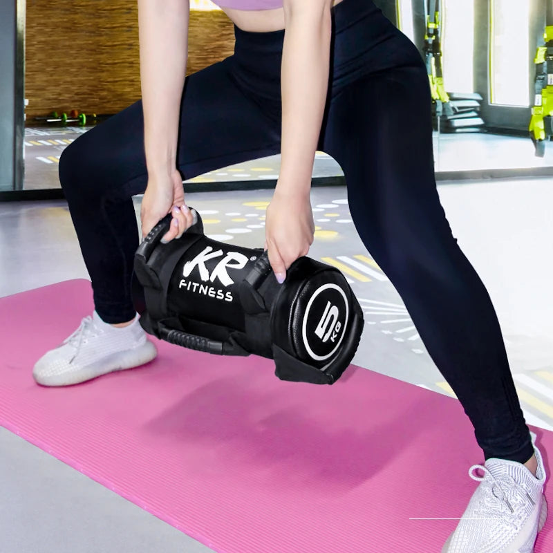 Fitness Sandbag Adjustable Weighted Power Training Heavy Duty Gym Bag Core Strength Exercise Balance Control Workout 6 Handles