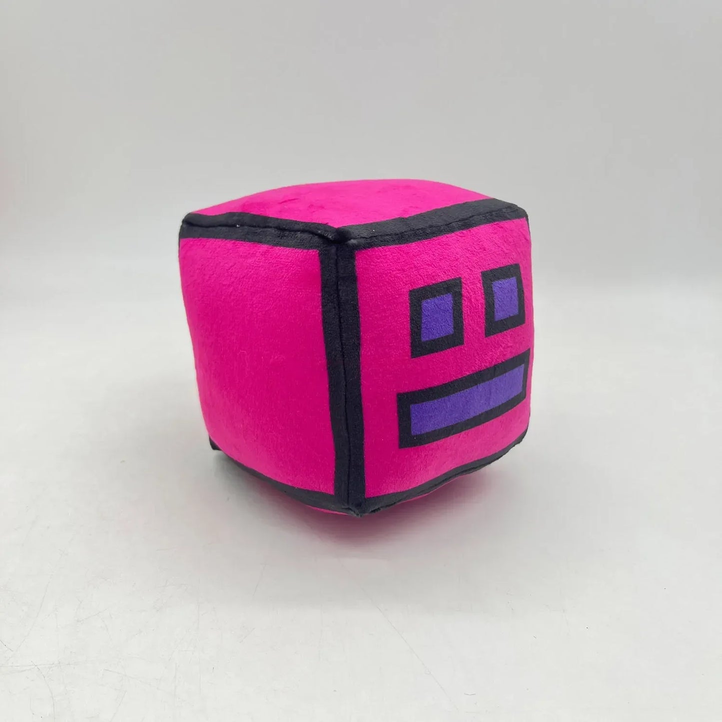 12cm New Halloween Geometry Dash Cube Plush Toys Small Pillow Stuffed Plushie Doll Square Pendant Game Cute Kids Birthday Gift