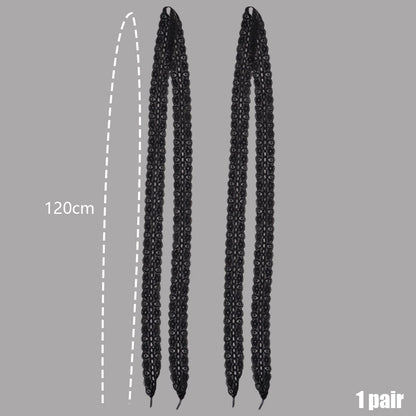120cm Lace Shoelaces for Women Casual Shoes 3CM Width Flat Shoelace for Sneakers Black White Hollow Out Shoe Laces Accessorices