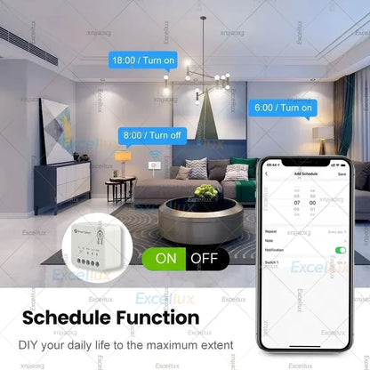 10A Mini Zigbee Smart Switch Module DIY Lighting Relay Breaker Intelligent Life App Control Work with Home Assistant Zigbee2MQTT