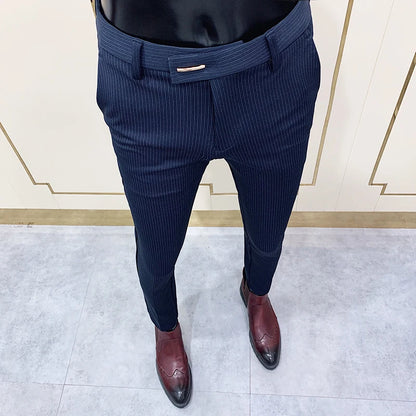 Men Suit Pants Dress Pantalone Hombre Stretch Slim Formal Trousers Calça Masculina Solid Color Casual Pants Fashion Men Clothing