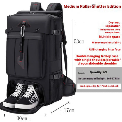 50L 70L Large Capacity Travel Backpack Luggage Sports Training Fitness Independent Shoes Storage Bag Laptop Bags