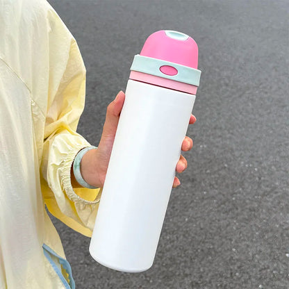 1pc Sports Cycling Water Bottle, 750ML Large Capacity Dual-Drinking Sports Water Bottle, Outdoor Portable Water Bottle