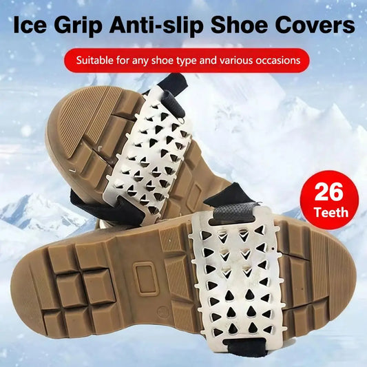 1 Pair Adjustable Stainless Steel Snow Claw Ice Grippers With System - Heavy-Duty Winter Climbing, Walking, Driving Grips Tool by PDG ibma