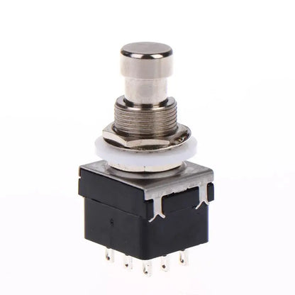 Stomp Foot Box Guitar Effects Pedal Switch, 1/3Pcs 9 Pin 3PDT Latching Switch Direct Conversion Button, True Bypass