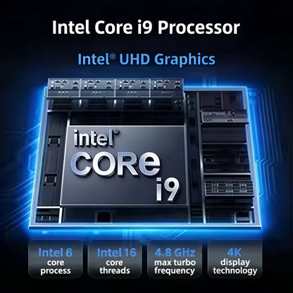 2026 Powerful Mini PC Intel Core I9-8950HK I3-6100 16GB DDR4 1TB SSD Windows 11 WiFi 6 BT5.2 Gaming Office Portable Desktop PC