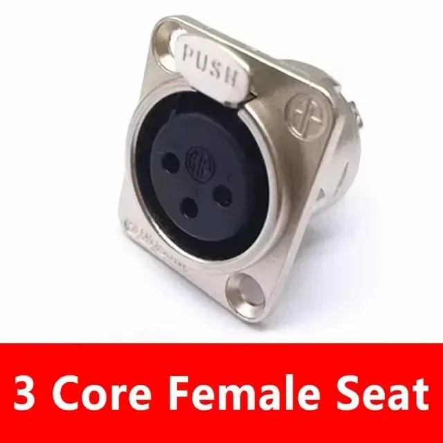 5/20/100Pcs XLR 3/4/5Pin Plug Male Female Jack XLR Socket with Copper Contact Panel Connector for Audio Microphone