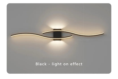 LED Wall Lamp 60/80CM Remote Control Wall Sconce Living Room TV Background Decor Bedroom Kitchen Stair Home Decor Led Lighting