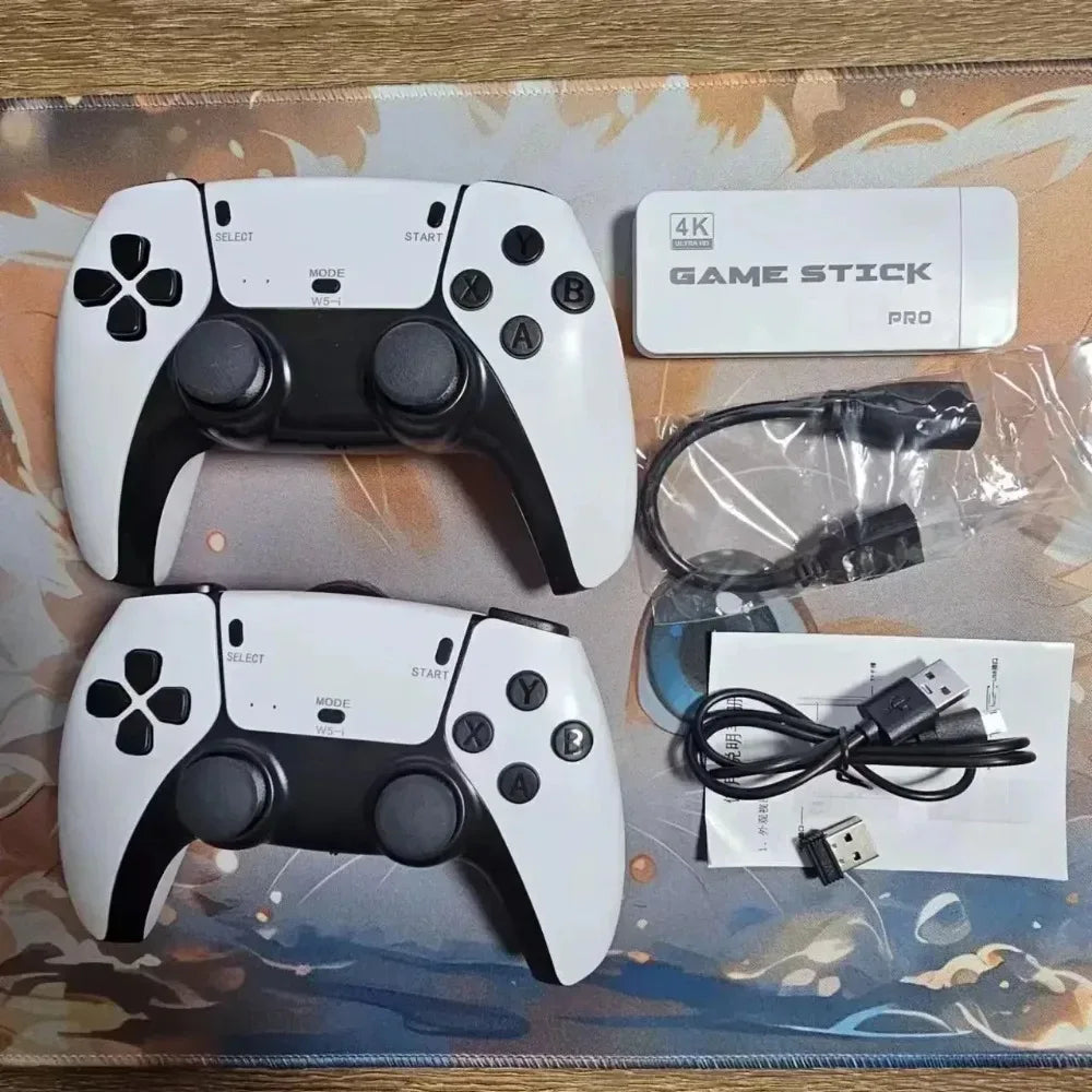 M15 Game Stick Mini TV Handheld Game Console 20000+Retro Game Wireless Gamepads Video Game 64G HD Output Two-player for PS1 Etc