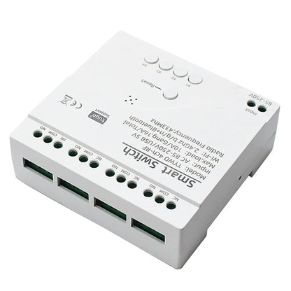 Tuya Smart Home 4CH Relay Module AC/DC 7-32V AC 220V 10A Wifi Switch 4 Channels RF433 Receiver Work With Vioce Alexa Google Home