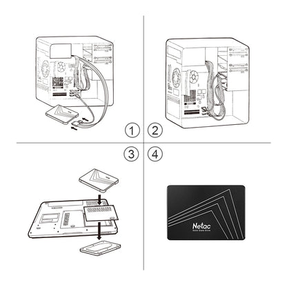 Netac SATA3 SSD 2.5‘‘ 2tb 1tb HD Hard Disk SATA HDD 512gb 256gb 128gb 480gb 960gb Internal Solid State Hard Drive for Laptop PC