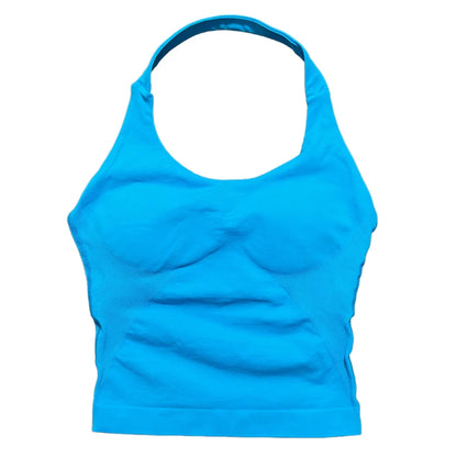 HISTELLO Halter Top Gym Vest Woman Backless Tank Tops Push Up Sport Bras Running Vest Workout Tops Activewear Yoga Clothing