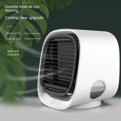 New Desktop Water Cooling Fan Mini Refrigeration Air Conditioner USB Air Cooler Convenient Mobile Humidification High Wind Spray