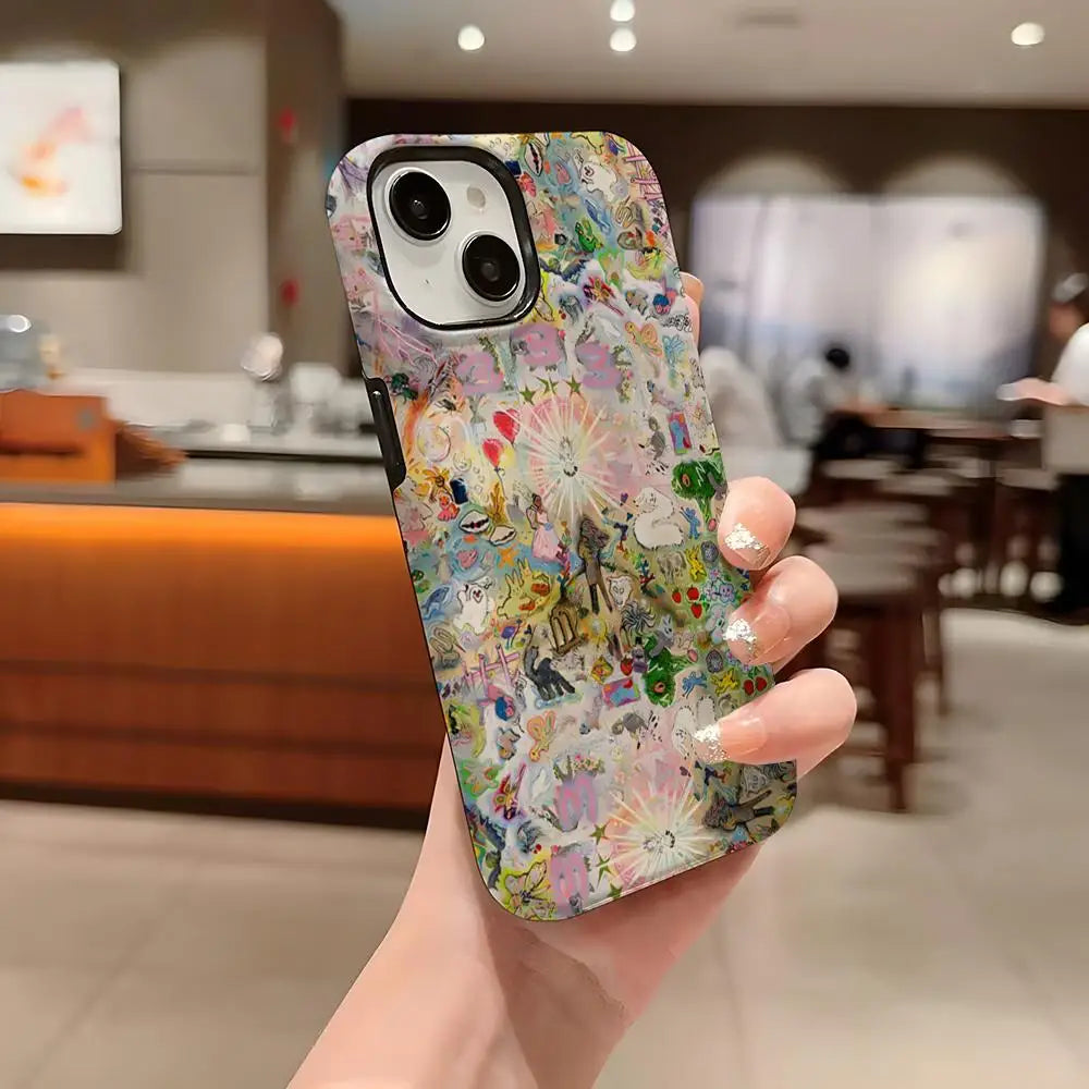 Bladee 333 Spiderr Phone Case For Iphone 16 Pro Max 15 13 14 12 11 14 Pro Max 15 Pro Max Two-in-one Cover