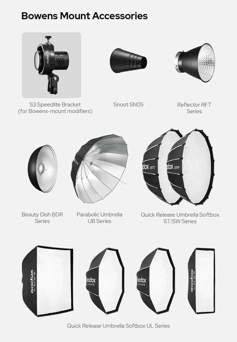 Godox AD II Series Out-door TTL Flash AD100/200/300/400/600PROII For Nikon Canon Sony Fuji Olympus LED Modeling Lamp