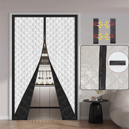 Winter magnetic cotton door curtain, thickened, warm, windproof, partition curtain, soundproof, cold proof, blackout curtain